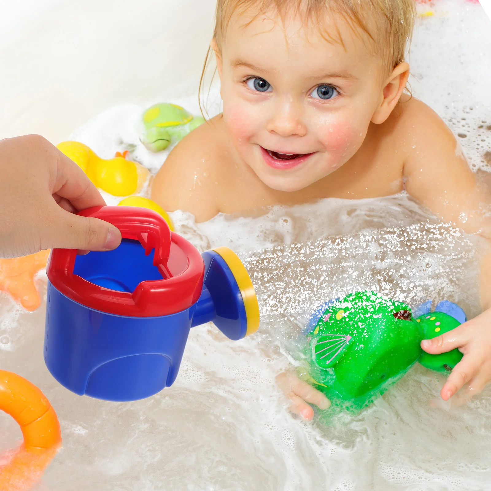 2 قطعة مسقاة الأطفال بخاخ حمام بلاستيكي صغير للأطفال الصغار متعة وقت الاستحمام التفاعلي تجربة ألعاب مياه الاستحمام #4