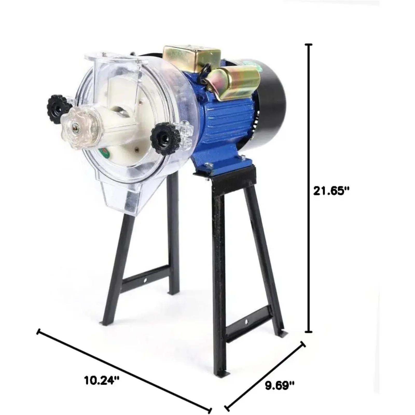 2200W超微粉電動穀物ミル（110V）-トウモロコシ、小麦、飼料、米用ホッパー付き乾湿両用業務用グラインダー