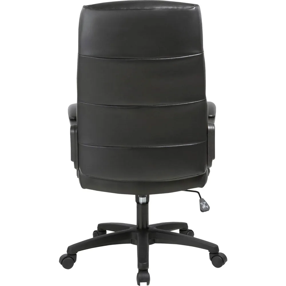 كرسي Lorell Soho التنفيذي عالي الظهر مصنوع من الجلد باللون الأسود #5
