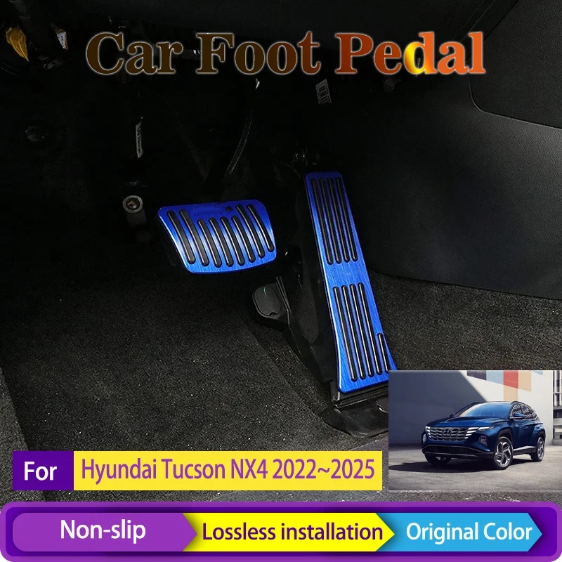 

Car Foot Pedal For Hyundai Tucson NX4 2022 2023 2024 2025 Aluminum Alloy Rest Pedal Brake Accelerator Pad Styling Car Acessories