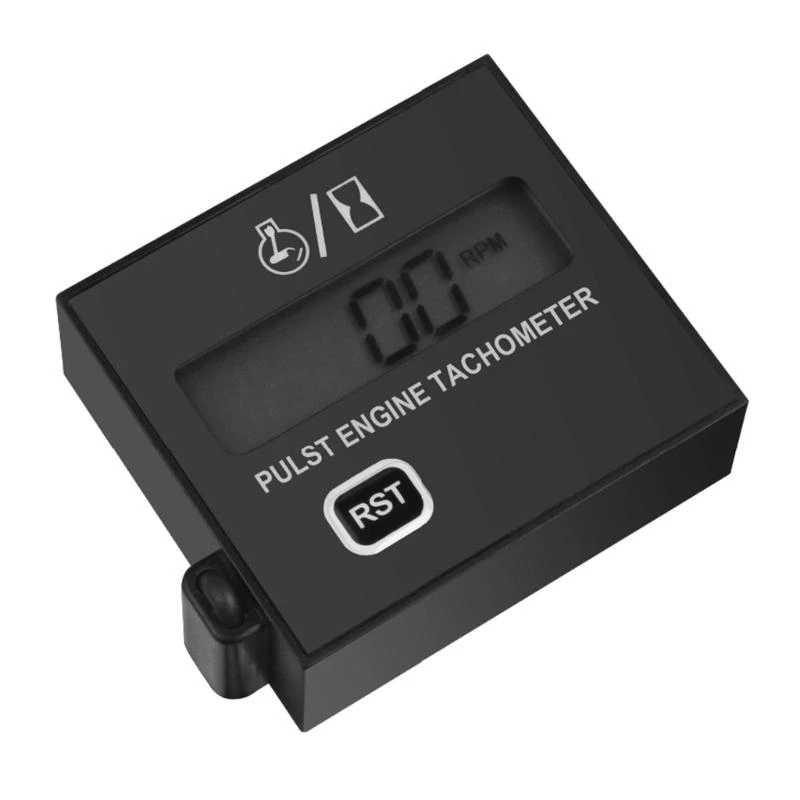 Engine Moter Speed Tester Inductive Tach Hour Meter Digital Tachometer Clip Waterproof for Motorcycle