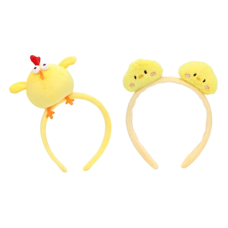 50LE Sweet Chicken Theme Hair Decoration Plush Cloth Headband For Roleplay Party