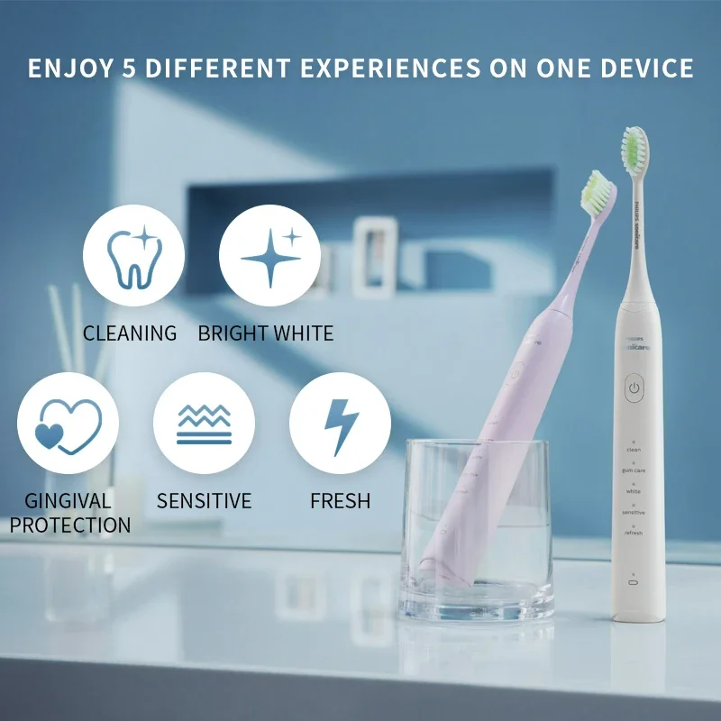 PHILIPS HX2471 Electric Toothbrush USB Interface Recommended Lovers Adult Sonic Toothbrush Machine