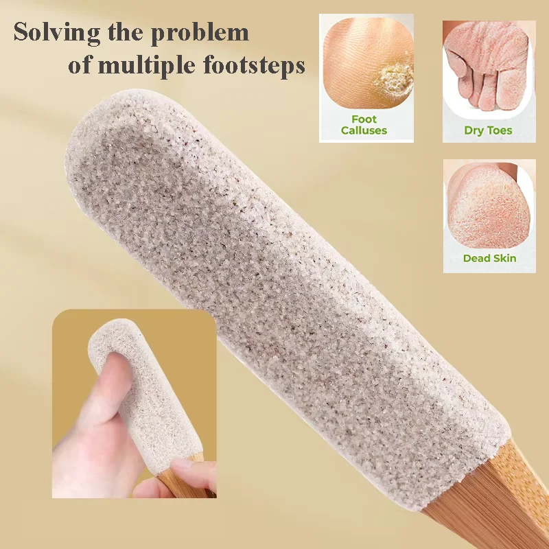 1Pcs Professional Pedicure Rasp Tool for Dead Skin Crack Heels Beech Wood Foot File Rasp Callus Remover Foot Scrubber