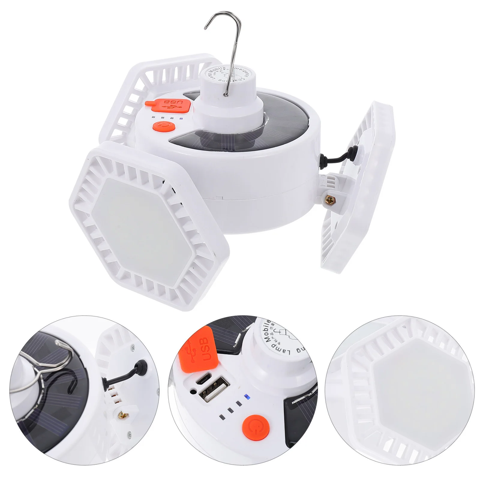 

1Pcs Remote Control Solar LED Camping Lamp Multifunctional Tent Outdoor Light Emergency Portable Lamp Exploration Light