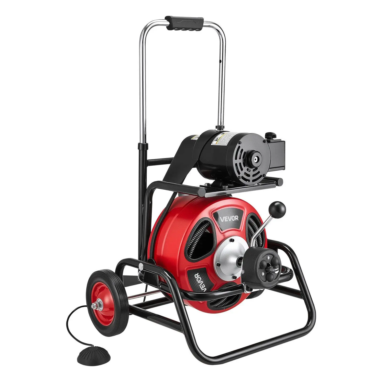 

Машина для прочистки канализации 75 футов x 1/2 дюйма, с автоматической подачей, портативная, с колесами для преодоления препятствий