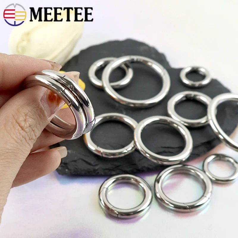 

10/20Pcs 10-35mm Stainless Steel Snap Hook Bag Keychain Openable Spring Clasp Metal O Ring Buckle Carabiner Clip DIY Accessories