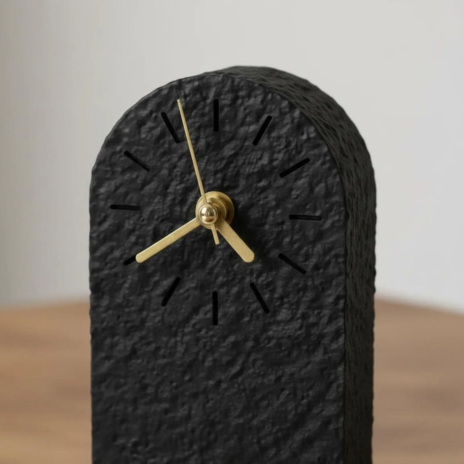 Desktop Timepiece Large Silent Desk Clock Minimalist Sandstone Table Clock Home Decoration for Office Study