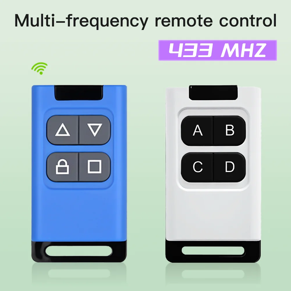Télécommande de porte de garage - Type universel - 433 MHz - Télécommande de garage - Télécommande sans fil à quatre touches