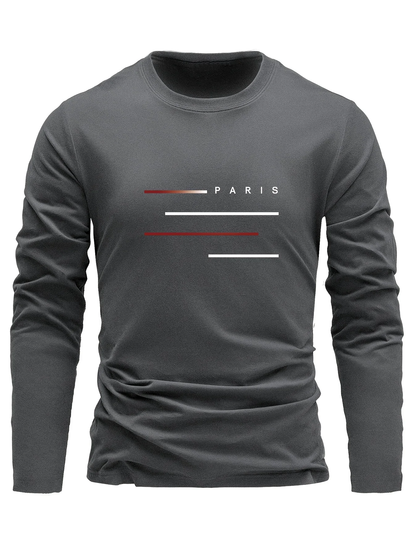 100%コットン素材のメンズ長袖、丸首、ゆったりとしたシルエ - Men'S Fashion T Shirts のレビューと価格