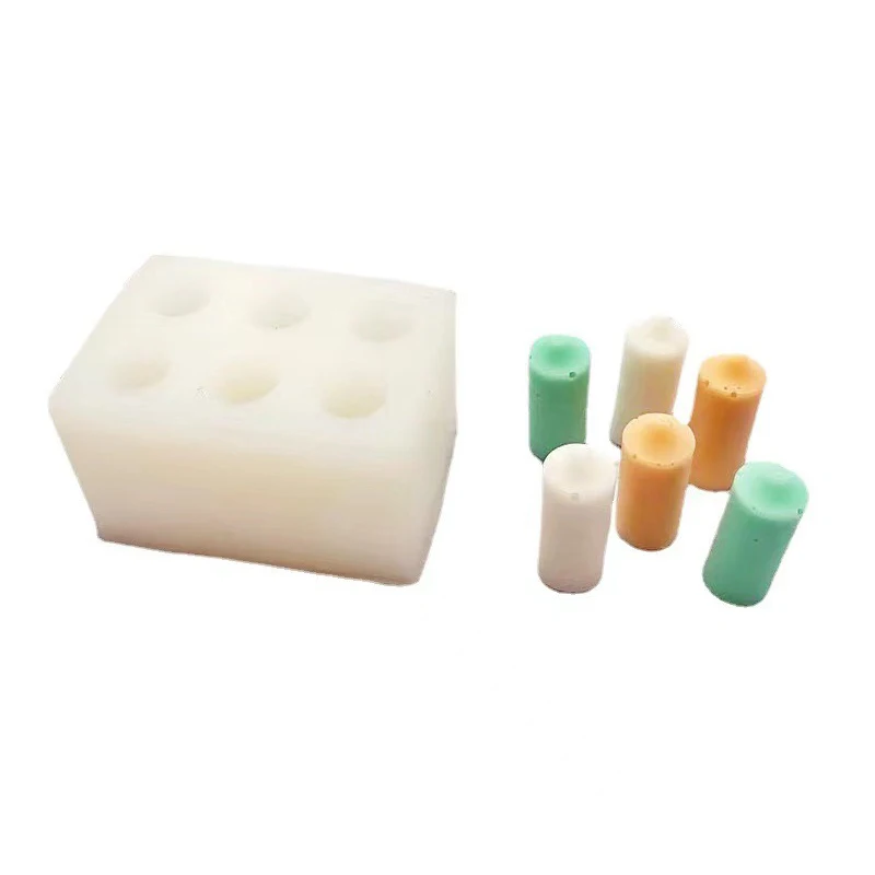 3D Candle Silicon Mold Handmade Diy Mini Cylinder Soap Candle Mould Candle Aroma