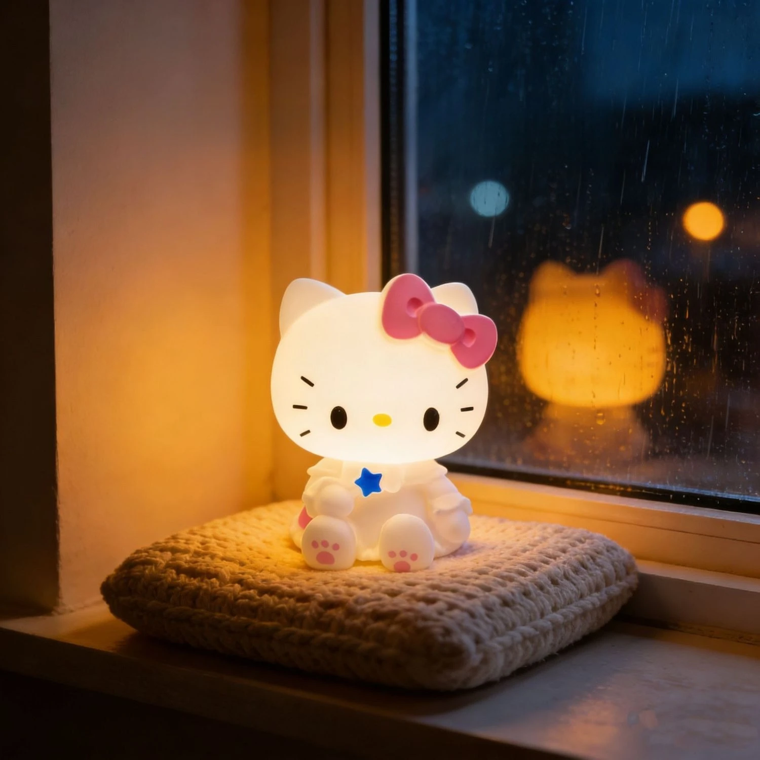 

Милый ночник Sanrio Hello Kitty, перезаряжаемая лампа, атмосферный свет, декор для дома, подарок, украшение, сувенир