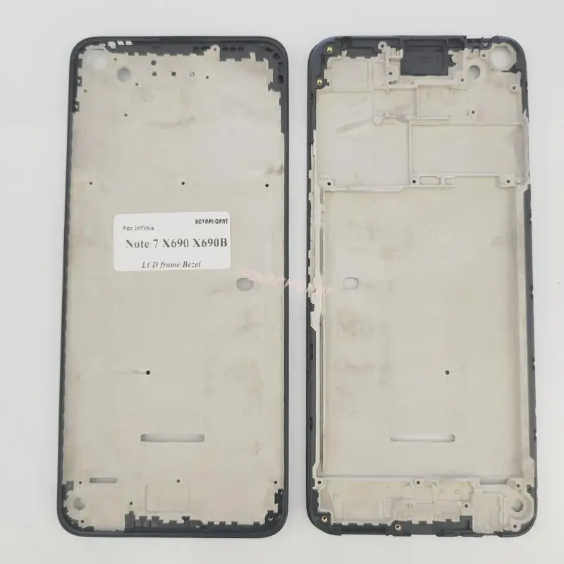 LCD Frame Front Housing Cover Chassis Bezel For Tecno Pova 2 Neo LD7 LE7 LE6 KE5 Pouvoir 4 LC7 For Infinix Note 7 X690