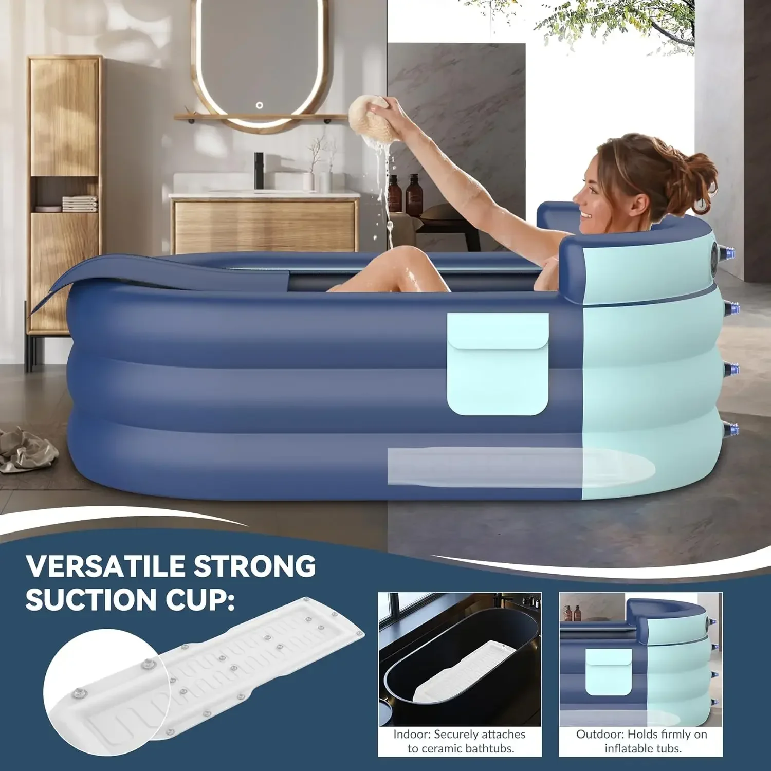 

BestsellerPortable Adult Hot Tub with Bubble Massage Mat for Any Bathroom