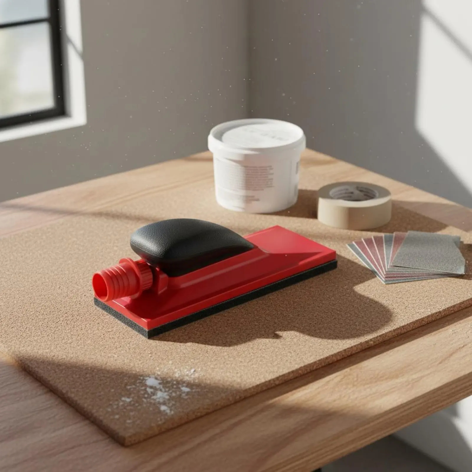 

Шлифовальная доска с креплением на липучке, эргономичная ручка, ручная шлифовальная машинка с вытяжкой для пыли, легкий шлифовальный блок для столярных работ