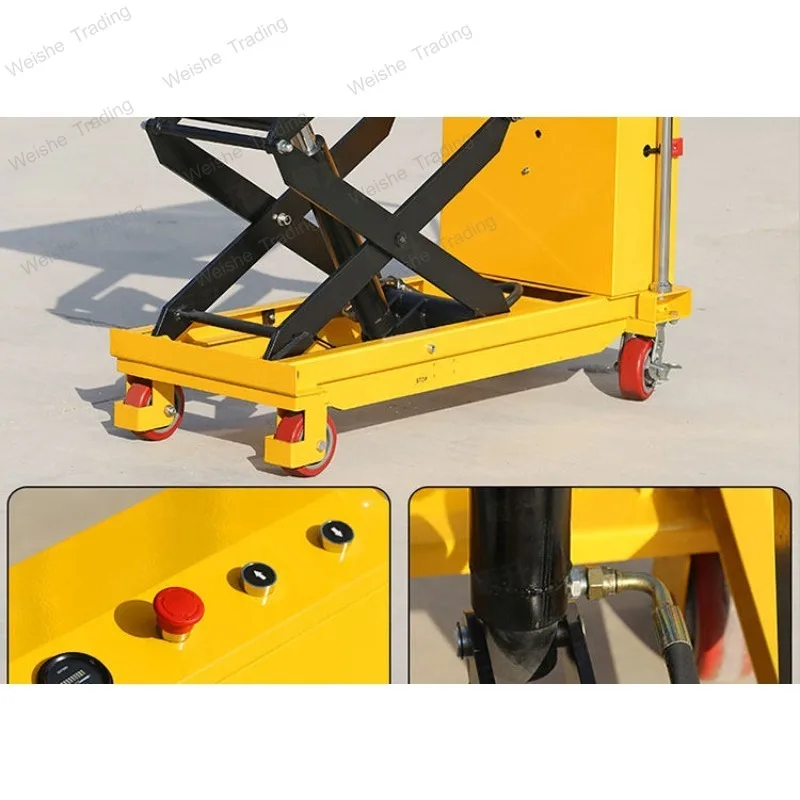 Kangsheng Manual Hydraulic Lifting Platform Truck Flat Truck Small Mobile Workbench Trolley Scissor Lift
