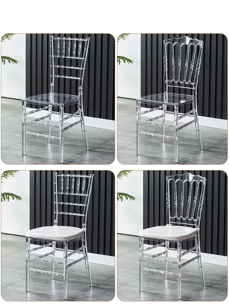 Hotel and Wedding Crystal Transparent Chiavari Chair for Hotel and Banquet, Outdoor Wedding Chair