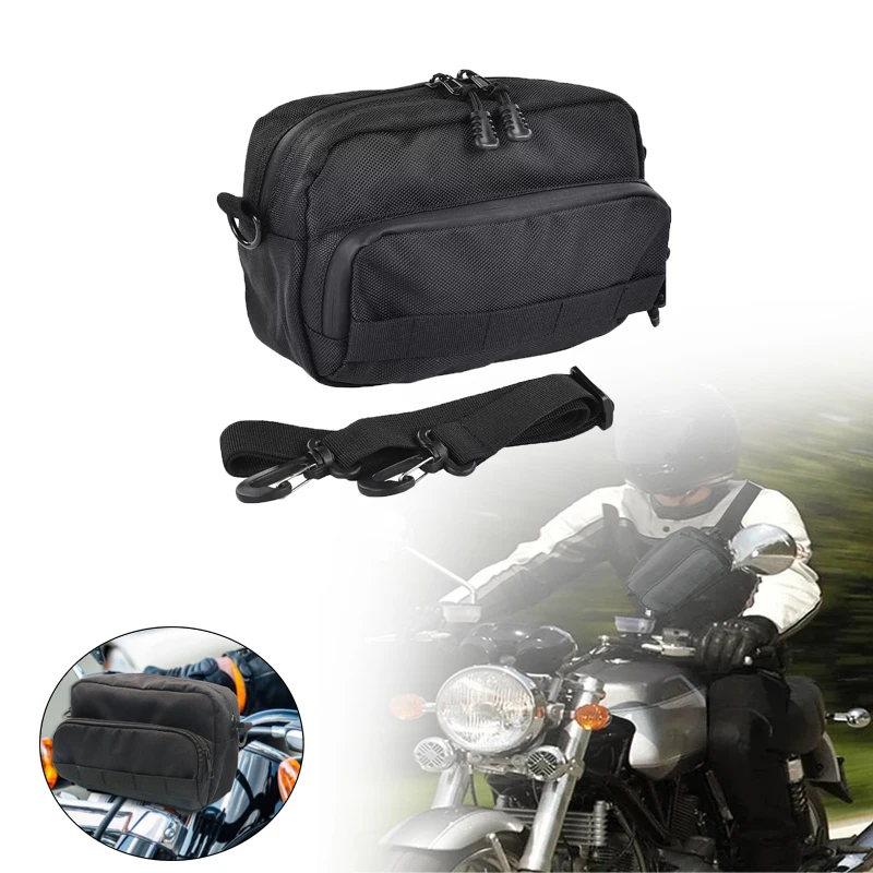 

Передняя сумка для хранения мотоцикла, сумка на руль для Yamaha BMW Harley Softail Dyna Sportster Sissy Bar, дорожная сумка