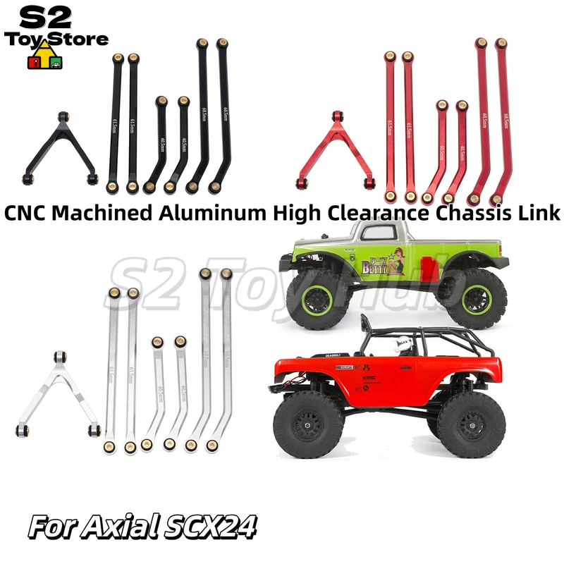 

Металлические шасси-связки из алюминия с высоким клиренсом для радиоуправляемых краулеров Axial SCX24 90081 B17 1/24, комплект для модернизации подвески