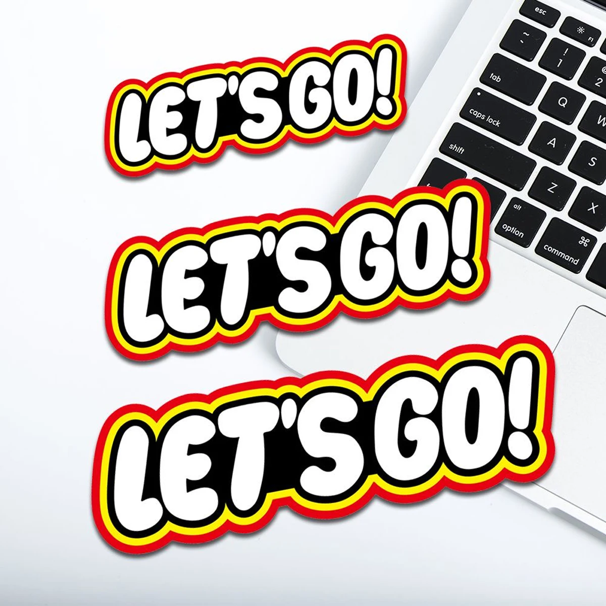 

JDM Let's Go! Text Reflective Car Stickers Motorcycle Moto Bike Scooter E-Bike Body Fuel Tank Helmet Vinyl Accessories Decals