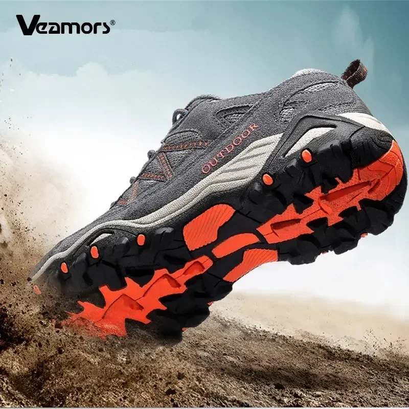 Unisex Outdoor Sneakers Wear-resistant Hiking Shoes For Men Women Non-Slip Tactical Climbing Shoes Breathable Trekking Sneakers