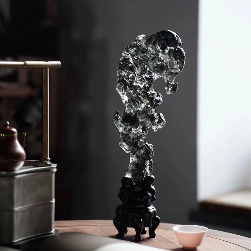 

Literati space abstract creativity Taihu stone ornament study bookcase coffee table TV cabinet hotel soft decoration