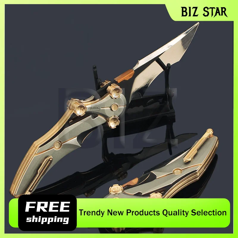 22cm/8.66in Delta Action Game peripheral Claw Knife Blade of Mercy Tarining Knives Metal weapon model Desktop accessorie Toy boy