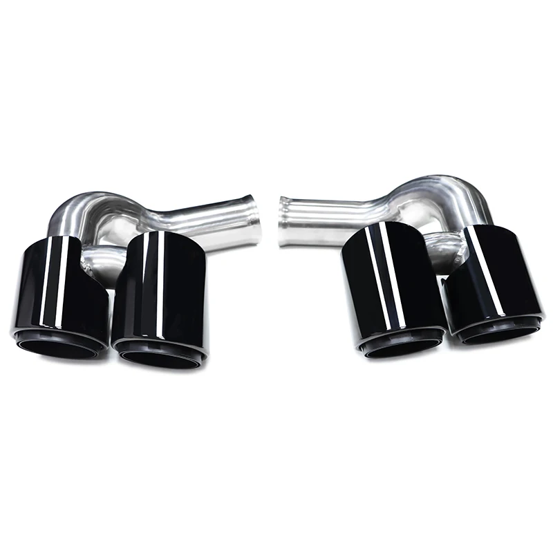 SYPES Car Exhaust Pipes For Porsche Cayenne 958 Upgrade Stainless Steel Exhaust Tip Performance Exhaust System Quad Muffler Tips