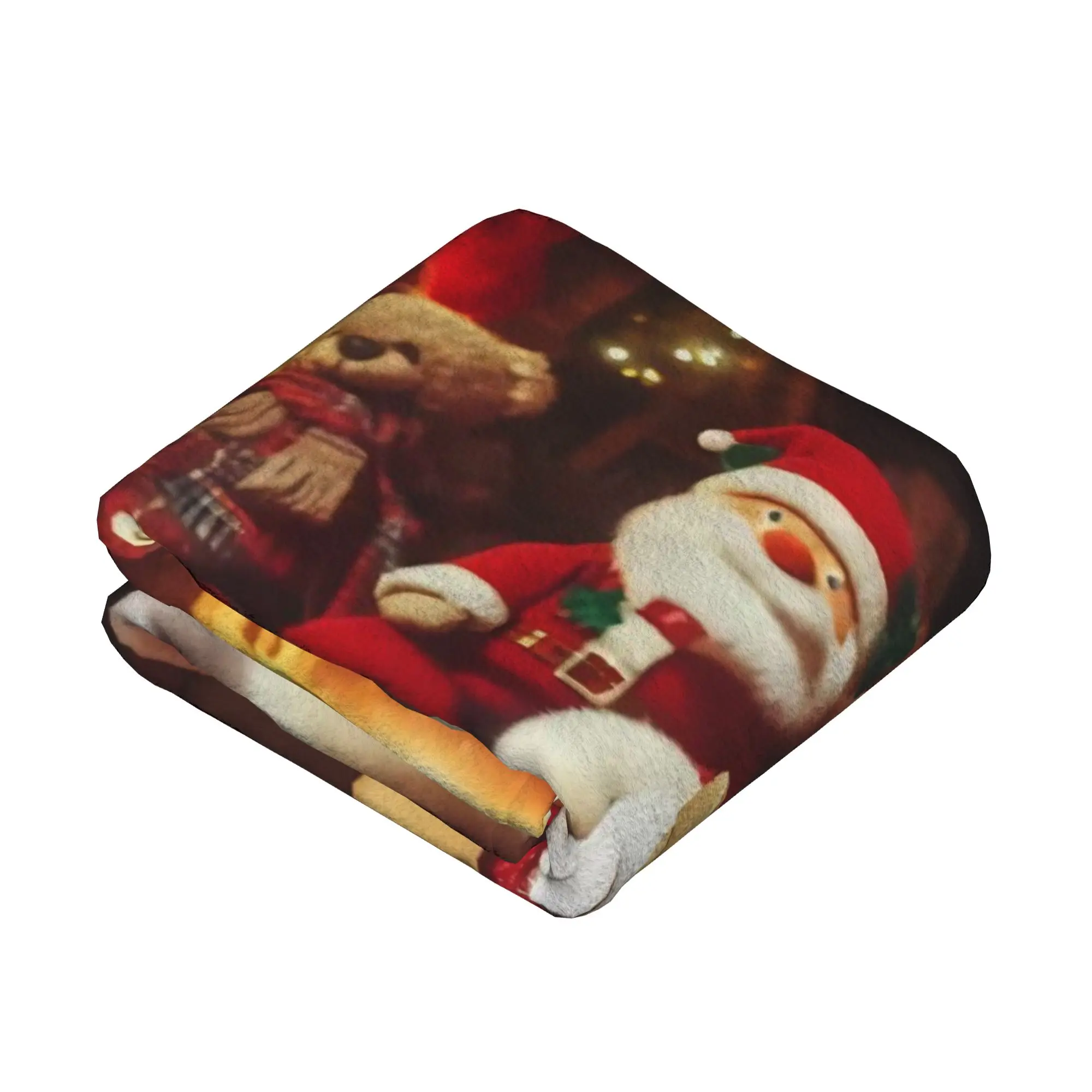 Christmas Santa Claus Blanket New Year Flannel Awesome Warm Throw Blankets for Home Restaurant Autumn/Winter