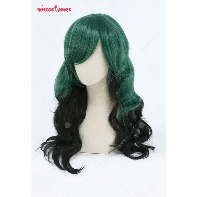 

Female Black and Green Long Curly Cosplay Wig