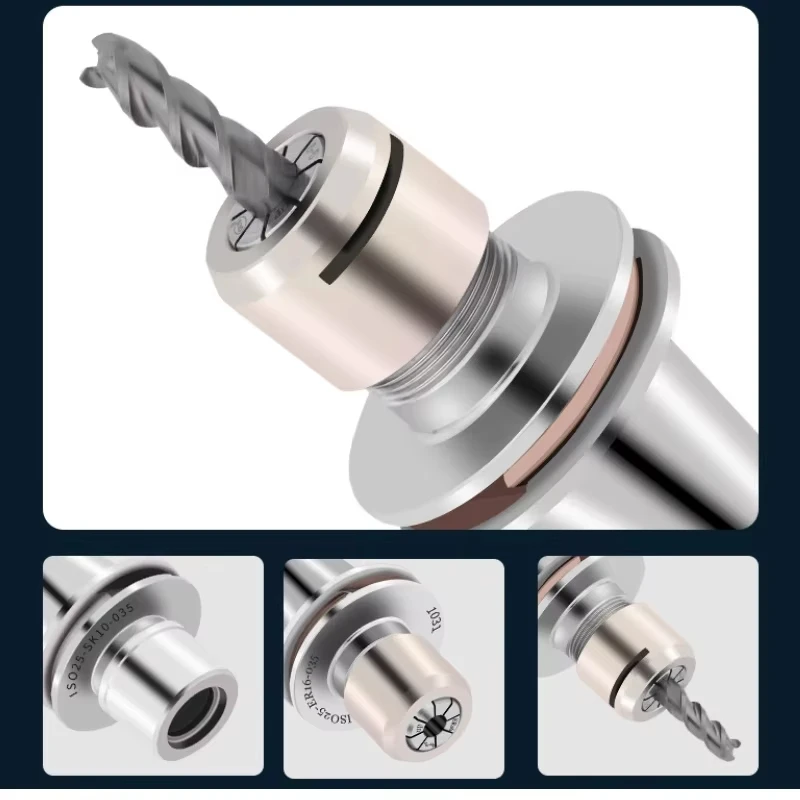 High Accurany Stainless Steel ISO20 ER16 ER20 ISO25 ER20MS SK10 ISO10 FMB22 Collet Chuck Toolholders Engraving Machine CNC Tools
