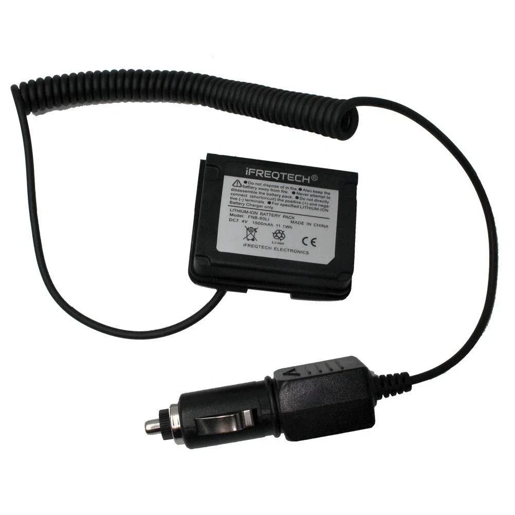 FNB80Li FNB58 Car Charger Battery Eliminator For VX-5/5R/7R/7RB VXA-700 HX460