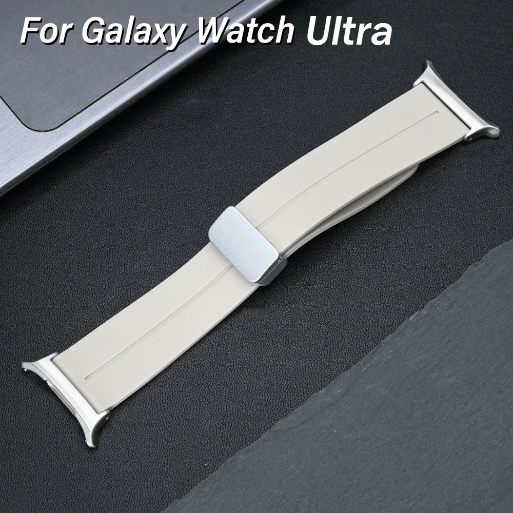 Fivela Magnética Faixa De Silicone Para Samsung Galaxy Watch, Pulseira Macia, Ultra Loop Band, Relógio Samsung Galaxy, Relógio Samsung Galaxy, Pulseira Esportiva ULTRA47, 47mm