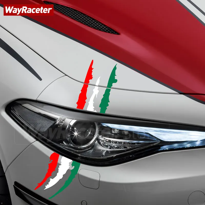 HENGYUESHANG Emblèmes de voiture décoratifs universels compatibles avec Alfa Romeo 4C 147 156 166 159 Giulietta Giulia Spider GT Stelvio Accessoires (noir