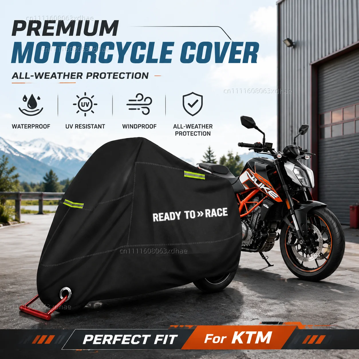 

Motorcycle Cover All Season Waterproof Dust Rain UV Protection 190T Oxford Cloth For For KTM Duke 390 1290 790 890 690 1090 1190