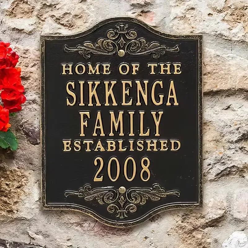 LC Bronze Memory Plaque Memorial Plaques for Outdoors Personalized 3d Rngraving Brass Plaques