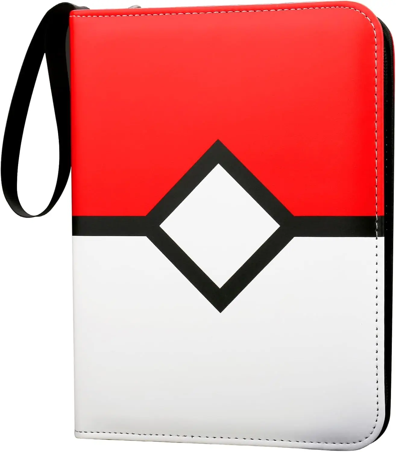 

Card Binder with 4 Pockets for 50 Pages, 400 Reversible PU Collector's Album, 3-Ring Zipper Card Holder for MTG TCG Sports Cards