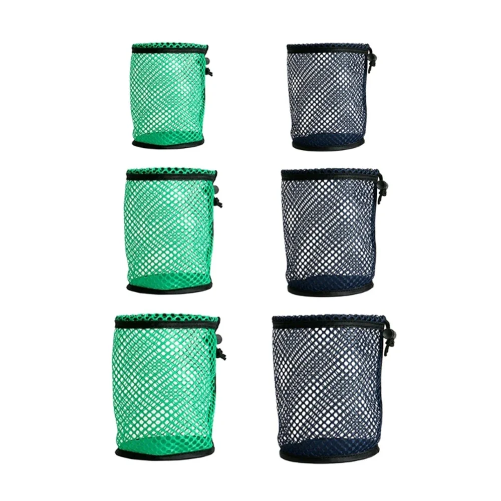 1pc Golf Net Bag 3 Color Nylon Golf Bags Carrying Holder Wear-resistant Drawstring Pouch Golf Ball Storage Bag