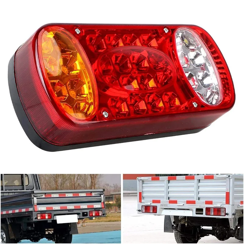 Lámpara de freno trasero de camión de 12V y 24V, luces LED de señal de giro para remolque, luces traseras, indicador de advertencia de parada, accesorios para camión y furgoneta y coche