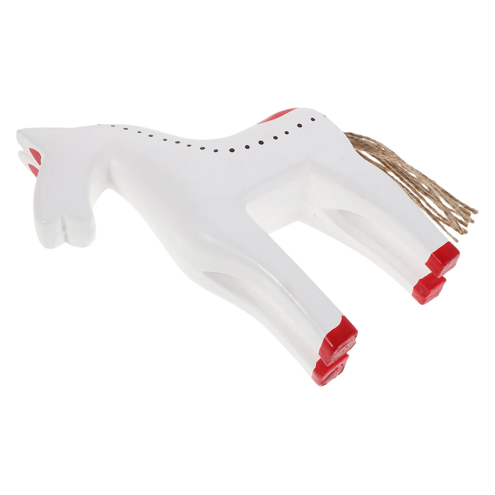 

Wood Carved Horse Decoration - Handmade Chinese Zodiac Animal Ornament for Desk Shelf Feng Shui 2026 Lunar New Year Decor