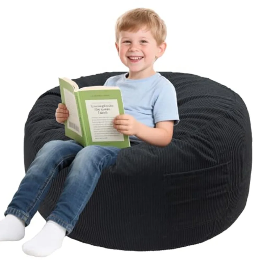 

Кресло-мешок для подростков с наполнителем из пены с эффектом памяти, напольный шезлонг, моющийся велюровый чехол с внутренним вкладышем, кресло-мешок с наполнителем