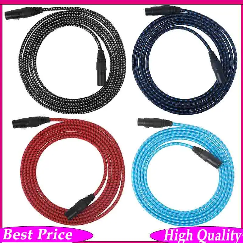 3M Microphone Cable Noise Reduction & XLR Adapter – High-Shielding Audio Cable for Electro-Acoustic Guitar, Bass & Live Gigs