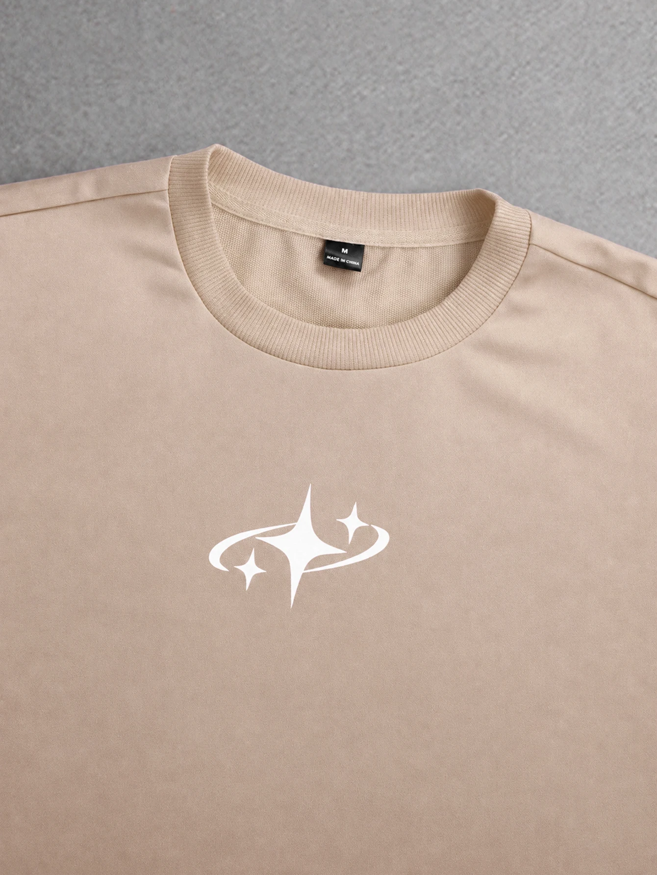 Herren- und Damen-T-Shirt mit Langen Ärmeln, Zweiteiliger Optik, Stern-Logo, Kursivdruck, Mehrlagiger Rundhalsausschnitt, Y2K Hip-Hop Streetwear, Oversized-Top – Detail 17