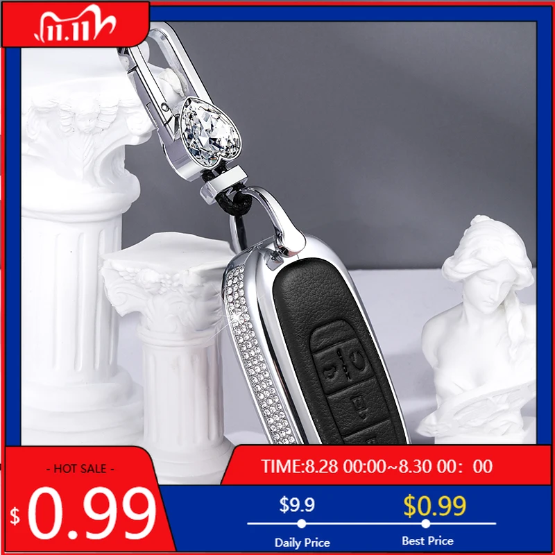 

Внутренние наклейки, роскошный алмазный автомобильный брелок с дистанционным управлением, чехол для ключей для Honda Vezel Civic Accord 2021, брелок для ключей