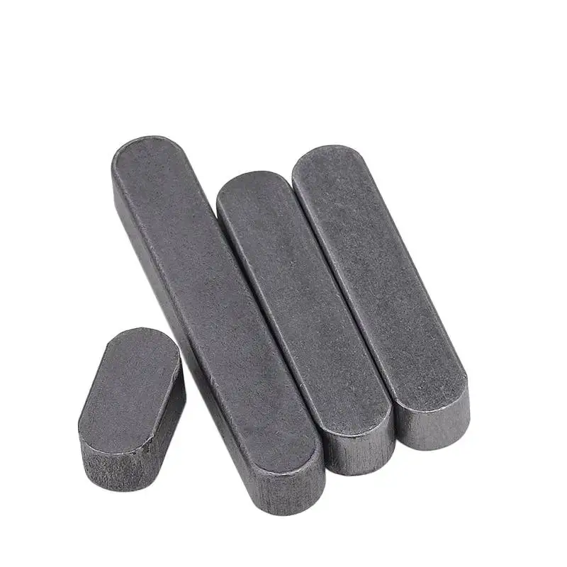 GB1096 A Type Parallel Key M6 A3 Carbon Steel Round Head Flat Key / Shaft Dowel Pin for Power Transmission