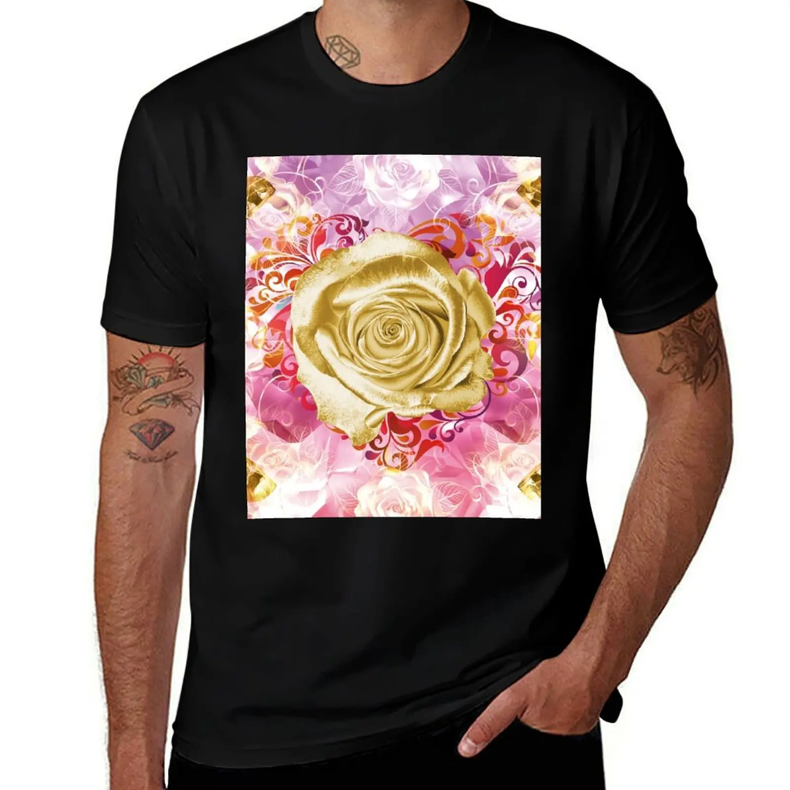 Mary Magdalene Celestial Rose T-Shirt Minimalist Casual Short Sleeve Top T-Shirt