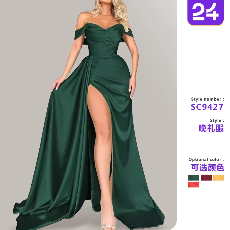 2026-one-shoulder-high-slit-evening-gown-for-hostesses-sexy-slim-fit-banquet-party-dress