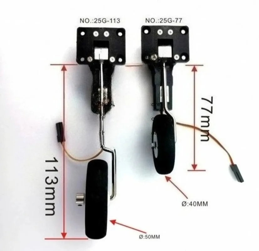 2PCS 90° 25g Worm Type Servo Retractable Landing Gear JR Plug 3mm Shaft Foldable Undercarriage for RC Model Airplane Drone