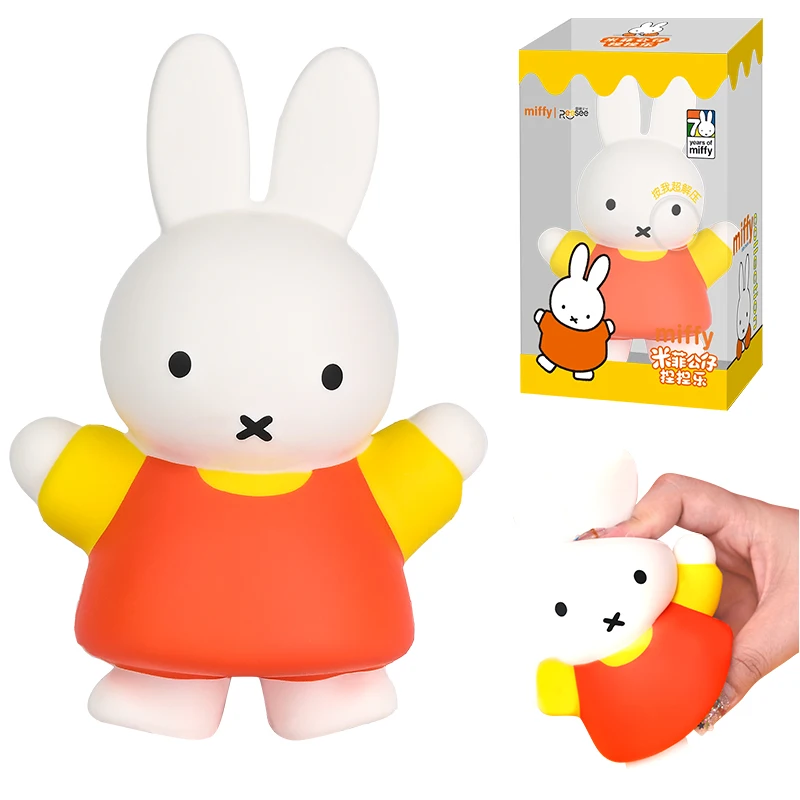 Miffy Squishy Figure 10cm Slow Rising Stress Relief Toy Cute Rabbit Squeeze Doll Anxiety Decompression Young Gift Soft Fidget