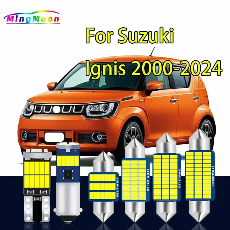Car Interior Reading Light Kit For Suzuki Ignis 2000- 2016 2017 2018 2019 2020 2021 2022 2023 2024 Accessories LED Bulbs